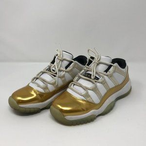 Air Jordan 11 Retro Low BG Size 6Y White Metallic Gold Coin